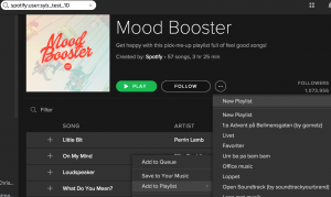Mood Booster music playlist, courtesy of Booster.
